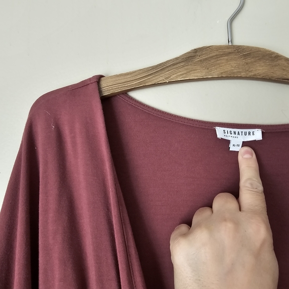 REITMANS SIGNATURE | Mauve Purple Crossover Longsleeve Blouse - Picture 2 of 5